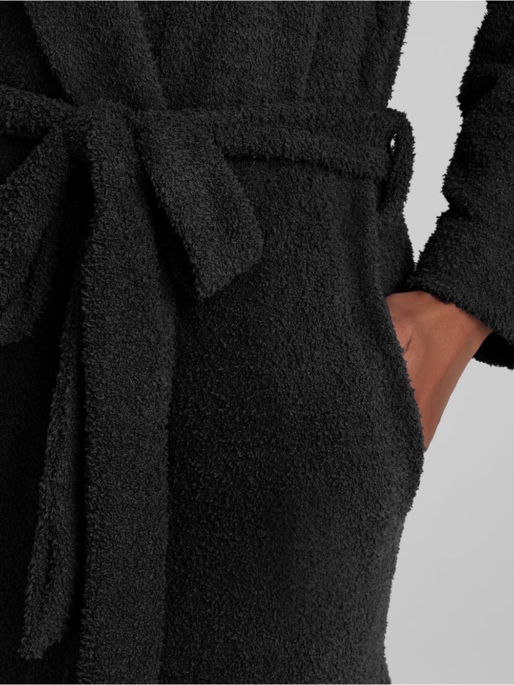 NWT Tommy John black Plush Robe Sz XS/S - Picture 3 of 11